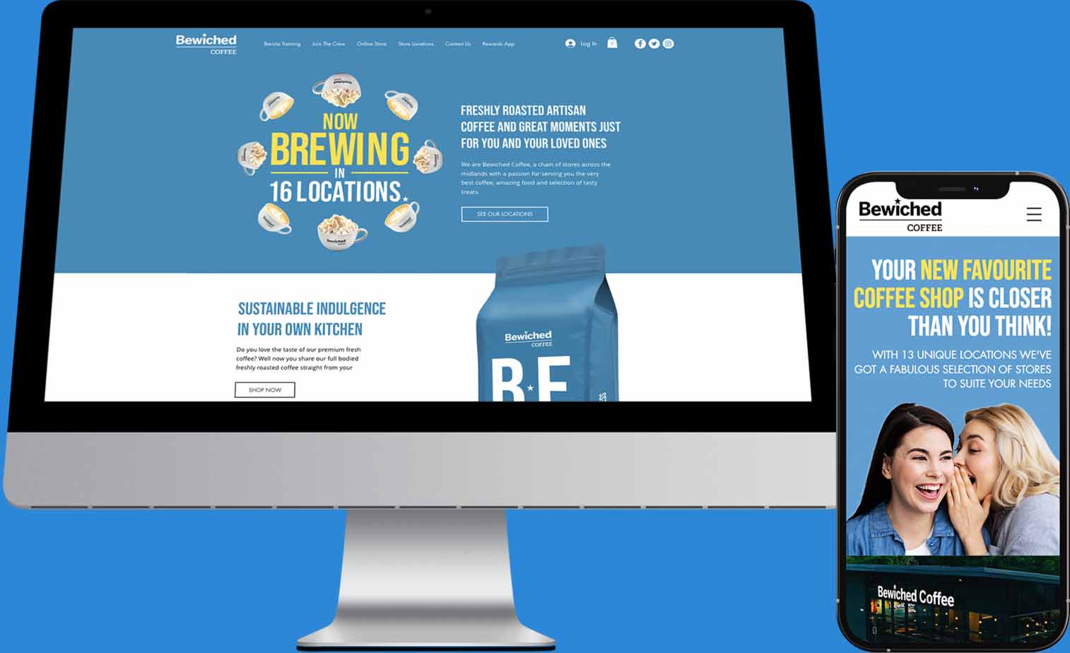 Bewiched Coffee web design and build